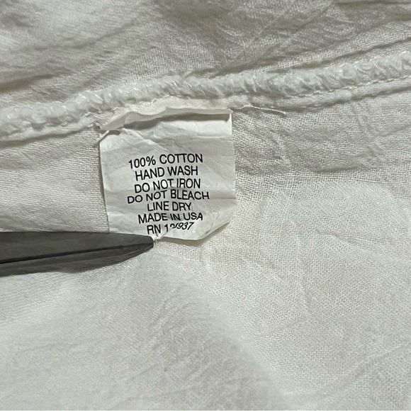 Debbie Katz Cover Up White Crochet Boho Size Large South Beach Resort Vacation - Picture 5 of 7